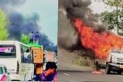 💥गडचिरोली वरून जखमी रुग्णाला नेत असतांना वाटेतच रुग्णवाहिकाने घेतला पेट