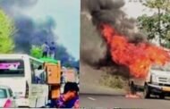 💥गडचिरोली वरून जखमी रुग्णाला नेत असतांना वाटेतच रुग्णवाहिकाने घेतला पेट